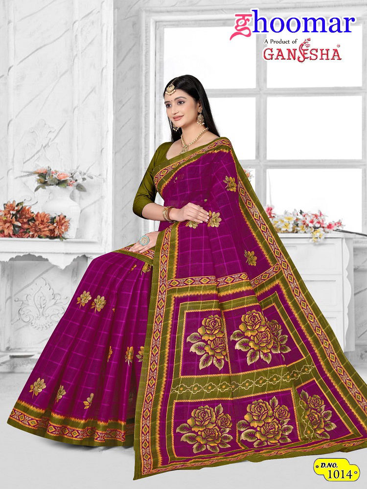 Ganesha Vol 1 By Ghoomar Daily Wear Cotton Sarees Wholesale Market In Surat